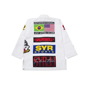 Kimono de Jiu-Jitsu Shoyorol BJJ de qualité supérieure, couleur blanche, logo personnalisé, lot 135, 100 % coton, 440 g, respirant, pour Jiu-Jitsu et Karaté – Vente chaude - Product Image 2