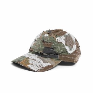 Vintage Distressed Camouflage Baseball Cap Men Adjustable 6-Panel Hat Ripped Canvas Style Casual Wear - Product Image 5