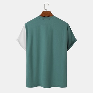 เสื้อยืดผู้ชาย คอโอ แขนสั้น ผ้าถักโพลีเอสเตอร์ ระบายอากาศได้ดี ทรงปกติ ลายพิมพ์สีเขียวเทา สวมใส่สบายๆ - Product Image 2