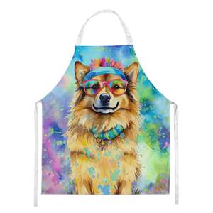 Delantal de cocina Multicolor grande Unisex Hippie Dawg para cocinar manualidades para hornear jardinería-para hombres y mujeres adultos - Product Image 1