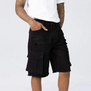 Pantalones Cortos de Mezclilla Transpirables de Cintura Alta con Lavado Claro para Hombre, Estilo Urbano de Verano, Venta al por Mayor, MOQ Bajo, Nuevos Diseños Elegantes, Múltiples Colores - Product Image 5