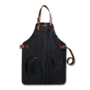 Hot Selling High Quality Breathable Comfortable Quick Dry Customized Leather <b>Apron</b> for Outdoor Activities & Restaurant Use - Product Image 1