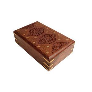 Wood Eco-Friendly Rectangle Jewelry <b>Storage</b> Organizer Box for Women Hand Carved Intricate Design for Necklace <b>Earrings</b> Rings - Product Image 1