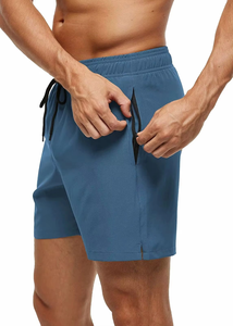 Shorts de sport pour homme 100% polyester, taille mi-haute, séchage rapide, respirant, cordon élastique - Product Image 2