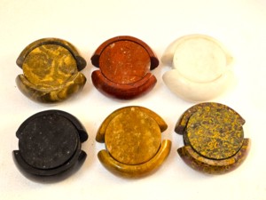 Sous-verres circulaires en AGATE JAUNE naturelle, lot de six, tranches de pierres précieuses polies, imperméables, décoration d'intérieur, AMAYRA CRYSTALS EXPORTS - Product Image 2