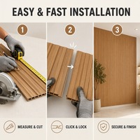 Panneau mural en WPC écologique imperméable pour revêtement intérieur domestique |   Installation facile et rapide Plus de 150 couleurs et personnalisation