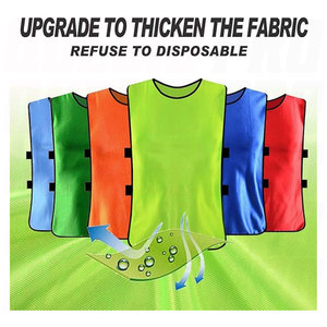 Maillots d'entraînement de football Pinnies pour adultes, en maille respirante, réversibles, numérotés, légers, pour les sports d'équipe - Product Image 5