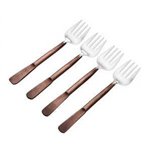 Juego de cubiertos de estilo americano con tallos de cobre hechos en la India Juego de cuchillos de tenedor de cuchara reutilizable Cubiertos de acero inoxidable hechos en la India - Product Image 1