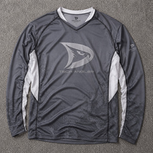 Custom <b>Holographic</b> Sublimated UPF 50+ Long Sleeve Angler Fishing Performance Jersey Quick-Dry OEM Tournament Shirt - Product Image 1