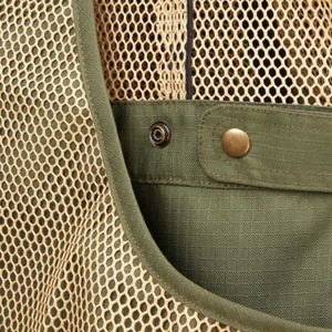 Gilet de tir à l'argile pour homme, respirant, dos en maille, multi-poches, fermeture éclair intégrale, pour la chasse et le tir au skeet, vente en gros OEM - Product Image 6