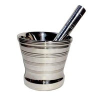 Mortier et pilon en laiton de haute qualité pour broyer les épices, les graines, les herbes et préparer des médicaments naturels à la maison