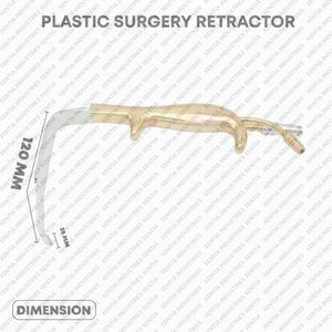 Écarteur mammaire de qualité supérieure style Tebbetts 25x120mm à pointe dentelée avec guide de lumière et aspiration, instrument de chirurgie plastique OEM - Product Image 5