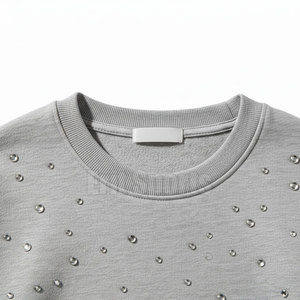 Sudadera Casual de Invierno de Alta Calidad con Pedrería, Tela de Forro Polar Premium, Diseño de Logotipo Personalizado, Transpirable, Ecológica, Colores Personalizados - Product Image 4