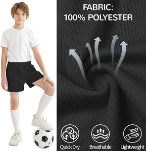 Boys Basketball <b>Shorts</b> Black Mid Waist Breathable Knitted Polyester Cotton Casual Side Stripe Youth Sizes <b>Men</b> <b>Shorts</b> - Product Image 3