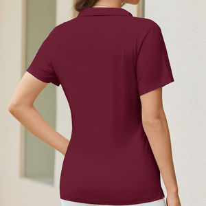 Producto en Oferta, Camiseta Polo de Corte Ajustado, Color Sólido, a la Moda, para Mujer, Precio Económico, Ropa Deportiva para Exteriores, Camisetas Polo para Dama - Product Image 2