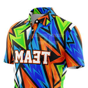 Nouveau T-shirt de golf en coton grande taille pour homme, personnalisé avec logo imprimé, tricoté, de haute qualité, séchage rapide et respirant, vente chaude - Product Image 4