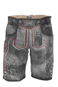 Pantalones Bávaros Trachten al por Mayor, Lederhosen Personalizados, Lederhose Cortos de Cuero Auténtico para Hombre - Product Image 4