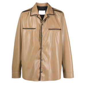 Soft Leather <b>Cowboy</b> Leather <b>Shirt</b> Breathable Design <b>Cowboy</b> Leather <b>Shirt</b> Comfortable Fit Daily Outfit - Product Image 1