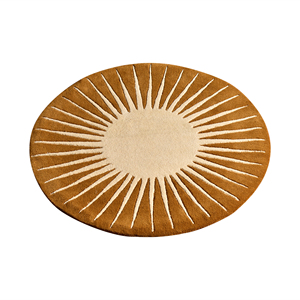 Modern Hand Tufted Wool Round Sunburst Area <b>Rug</b> 4x4 Ft Contemporary Circle Carpet <b>for</b> Living Room Bedroom <b>Nursery</b> - Product Image 1