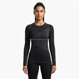 Camiseta Deportiva de Compresión de Manga Larga para Mujer, Absorbe la Humedad, para Gimnasio, Fitness, Running, Deporte, Venta al Por Mayor OEM - Product Image 1