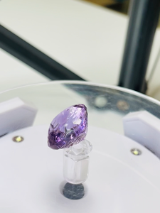 Natural Amethyst <b>Cushion</b> Cut 17.84 Cts AAA Quality Luster <b>Purple</b> Third Party Certified Perfect Cutting Polishing Treatments for - Product Image 3