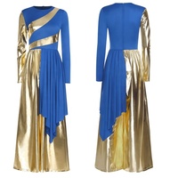 Combinaison Métallique à Jambes Larges pour Femme, Tenue de Danse pour Chorale, Danse Liturgique, Louange Lyrique, Cérémonie, Festival, Événement