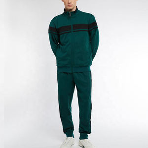 Chándal de primera calidad con cremallera completa, sudadera con cuello alto y bolsillos laterales, y pantalones a juego, estilo deportivo, ropa de otoño. - Product Image 1