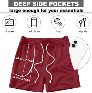 Mens Everyday Cargo Shorts Comfortable Drawstring Waist Pocket Short Pants Summer Outdoor Fitness Casual Streetwear Shorts - Product Image 4
