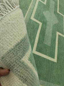 Alfombra Oushak Anudada a Mano, 2.6x12 Pies, Alfombra de Lana Abstracta de Estilo Vintage, Alfombra Grande para Sala de Estar, 1 Pieza - Product Image 4