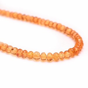 Topacio imperial AAA+ de 5 mm, cuentas redondas lisas, topacio imperial natural dorado, piedra preciosa, cuentas talladas a mano para joyería - Product Image 2