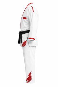 Traditional <b>Karate</b> Uniform with Breathable Cotton Construction, Reinforced Seams and Drawstring <b>Trousers</b> for Daily Practice Line - Product Image 4