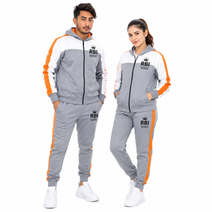 Men's Blue <b>Polyester</b> <b>Tracksuit</b> Full Zipper Sporty Design Breathable Regular Fit Autumn Wear With Side Pockets - Product Image 4