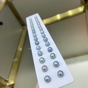 Boucles d'oreilles en perles d'eau douce blanches de 6-7 mm en gros avec argent S925, forte brillance et presque parfaites pour la création de bijoux DIY féminins - Product Image 2