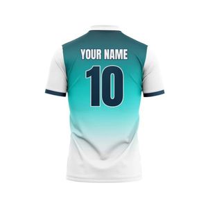 Compre camisetas de críquet sublimadas personalizadas, ropa deportiva transpirable de poliéster, camisetas de polo de críquet atléticas de secado rápido para clubes - Product Image 2