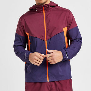 Latest Fashion High Quality Customize Men Nylon Sweatpants and Zip up Hoodie Set Multiple Color Stacked Breathable Windbreaker - Product Image 1