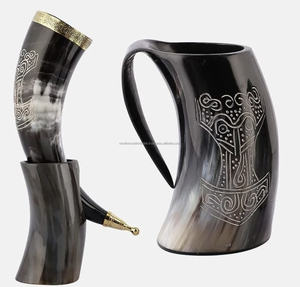 Tasse en corne avec tasse à boire en corne Tasse en corne d'origine éthique - Product Image 1