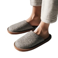 Rehaussez votre style : Chaussons chauds jetables antidérapants en feutre, doublure en cuir véritable, mode népalaise, pour l'hiver