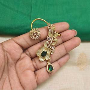 Green AD Fashion Cuff Earrings - Product Image 2