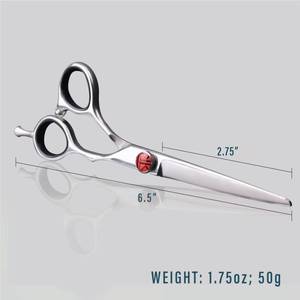Ciseaux de coiffure Morje en acier inoxydable 440C, lame tranchante, 28 dents, pour droitiers, usage professionnel, manche moyen, légers - Product Image 4