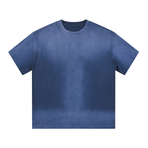 Heavyweight Vintage Acid Plain Knitted T Shirt Custom Blank Drop Shoulder Men White Oversized 100%cotton - Product Image 1