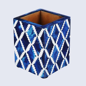 Portalápices y portalápices 3x4 de calidad superior, soporte con incrustaciones de hueso y resina con diseño de diamante de mosaico para uso doméstico en hoteles de India - Product Image 1