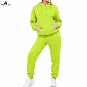 Conjunto Deportivo de 2 Piezas para Mujer, Sudadera con Capucha y Pantalones Largos de Felpa, Cálido y Holgado para Otoño/Invierno - Product Image 1