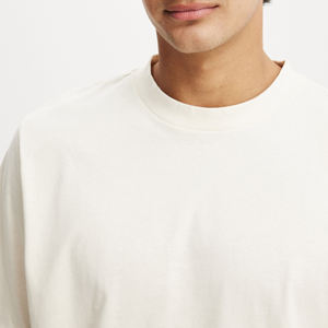 T-shirt court pour homme en gros avec logo personnalisé – Nouvelle collection de t-shirts courts pour homme de haute qualité, couleur blanc uni - Product Image 5