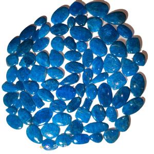 เครื่องประดับอัญมณีแอปพาไทต์สีฟ้าธรรมชาติคุณภาพสูงอัญมณีหลวมรูปร่างผสม20-45มม. 6-10กรัมได้รับการรับรองจากบุคคลที่สาม - Product Image 2