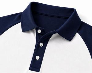 Chemise pour homme à manches courtes, tricotée, manches raglan, coupe décontractée, respirante, écologique, polyester/coton, boutonnée - Product Image 6