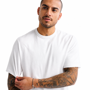 2026 Men's <b>White</b> Short Sleeve <b>T</b>-<b>Shirt</b> Regular <b>Fit</b> O-Neck Casual Style 100% Cotton Jersey Fabric - Product Image 5