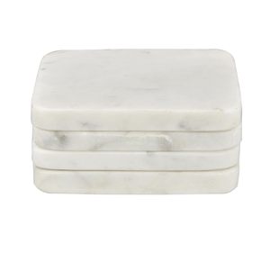 Square Marble Tea <b>Coasters</b> Tea <b>Coaster</b> Dining Table Decor Accessories <b>Coaster</b> <b>Set</b> of 4 for Dining Table - Product Image 6
