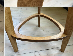 Tabouret de bar triangulaire en bois courbé, chaise de comptoir minimaliste à 3 pieds pour café, restaurant, hôtel (vente en gros) - Product Image 3