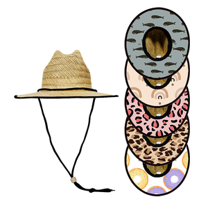 หมวกฟางสำหรับผู้ชายและผู้หญิงหมวกคาวบอยปรับแต่งโลโก้ได้ตามต้องการหมวกฟางสำหรับใส่ตกปลาชายหาดโต้คลื่นสำหรับผู้ชายและผู้หญิง - Product Image 1