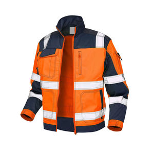 Winter High Visibility Reflective <b>Padded</b> <b>Waterproof</b> Reflective Work Jacket for Men Construction Traffic Security Workers Custom - Product Image 1